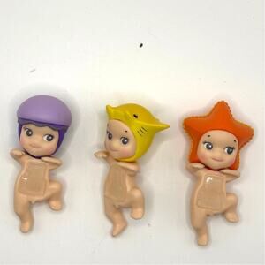 Set of 3 New Unbranded Hipper Mini Figures, Jellyfish, Manta, Starfish Costumes